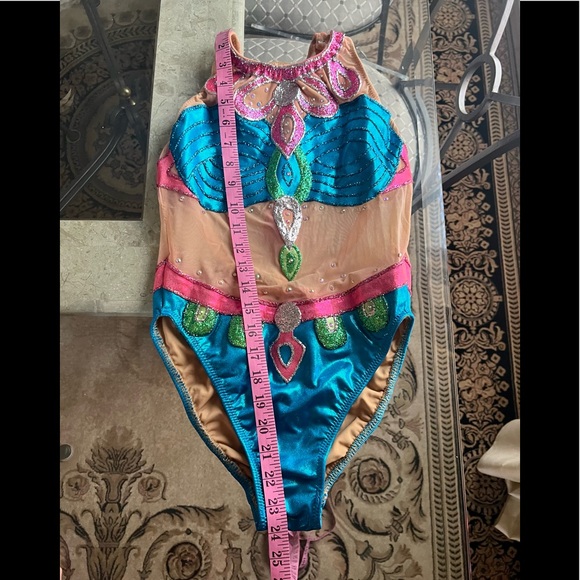 Professional Synchro Artistic Swimming Mermaid Swimsuit w/head piece - Picture 12 of 16